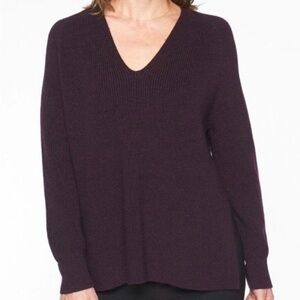 Athleta Plum V-Neck Sweater